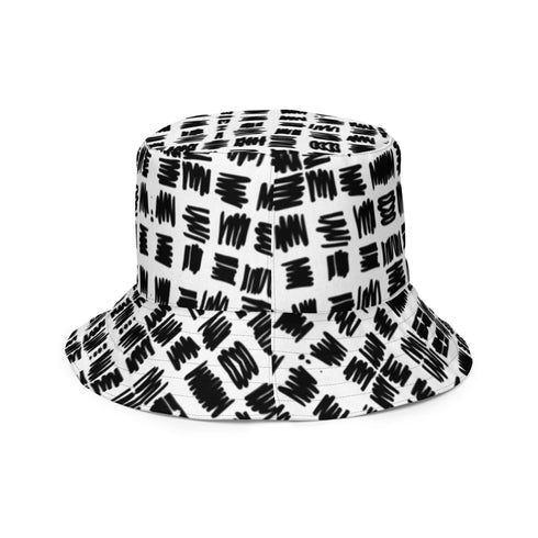 Sombrero de pescador reversible con gráfico Scribble Patch